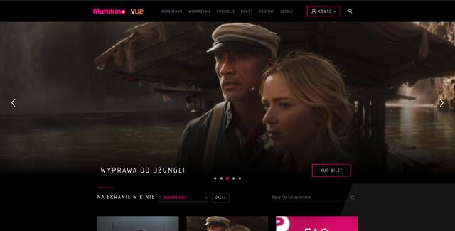 Screenshot strony internetowej multikino.pl