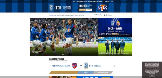 Strona internetowa KKS Lech Poznań